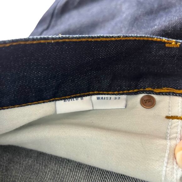 SPOKE Men's Rinse Wash Regular Fit Original Denim Mid Weight Jean Size 32 x 32 - Picture 3 of 7